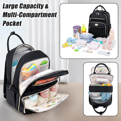Tealari Backpack,Stylish Backpacks Diaper Bag Baby Diaper Bag,Waterproof Travel Diaper Baby Bags with Changing