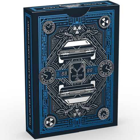 Bicycle Back To The Future Playing Cards 1 Pack, Premium, Foil, Metallic , Blue
