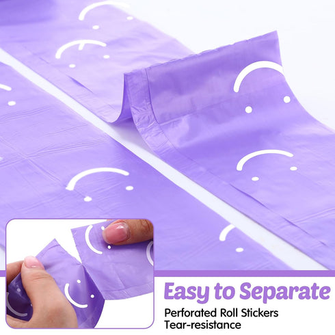 1500 Count 100 Diaper Disposable Bags for Baby Diaper Sacks Baby Powder Scent Disposal or Pet Waste Bags, Rolls(Purple)