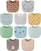 The Peanutshell Baby Bibs for Boys or Girls, Terry Cloth, Feeding, Drooling, Teething Essentials, 10 Pack, Gender