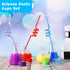 Tanlade 32 Pieces Science Party Theme Cups Set with Plastic Reusable Conical Flask Bottles, Silly Loop Straws