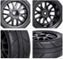 Pre-Glued OD 2.56" 12mm Hex Wheels Rims & Rubber Tires - 26mm for 1/10 Scale On Road Racing Car, Set of 4