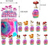 Mushroom Happy Birthday Party Decorations - Includes Backdrop, Banner, Cake Topper, Cupcake Toppers, Balloons