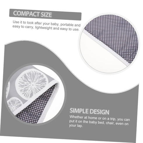 Travel-Friendly Diaper Changing Pad - Reusable Cushion for Boys with Gray Lemon Design