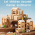 DivnPorc 105Pcs Set 3-8,Preschool Wooden Building Blocks Construction for Kids Ages Learning Toys for Toddlers, Boys