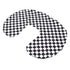 U-Shaped Nursing Pillow Cover - Black and White Checkered, Soft & Washable