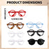 Fukaisu 7pcs Set, (7 Doll Eye Glasses Cute Plastic Doll Dress up Sunglasses Eyeglasses Mini Toy Costume Stuff
