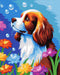 Paint by Numbers DIY Acrylic Painting Kit for Kids & Adults, 16" Wx20" L Colorful Cute Dog Pattern for Beginners