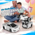 360 4-7 8-12 Sumsoltic Remote Control Car Transforming Robot Toys for Boys, Cyber Style RC Truck with One-Button