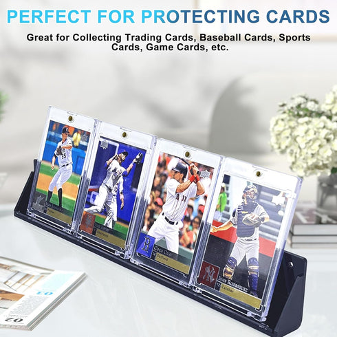 ToBeAce 130pt 30ct Magnetic Card Holders, One Card Touch Holder for Trading Cards, Baseball Card Protectors Hard