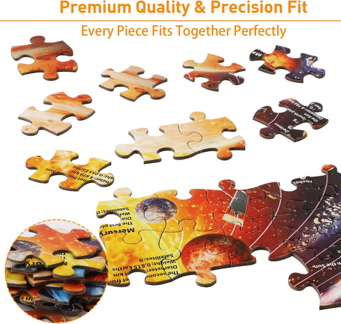 100 Piece Solar System Space Kids Jigsaw Puzzles for Ages 4-10 - Educational Science Toys