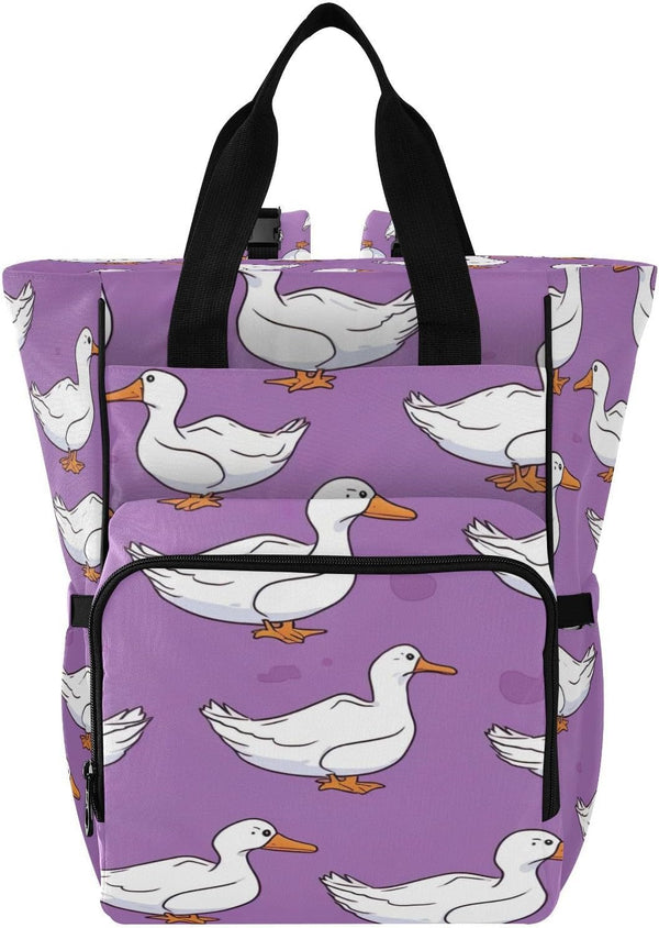 YANENDIE Cute Farm Goose Diaper Bag Backpack, Unisex Travel Baby Backpack Diaper Bags