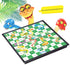 Travel Board Games Small Magnetic Snakes and Ladders, 9.7 Inches Portable Folding Board