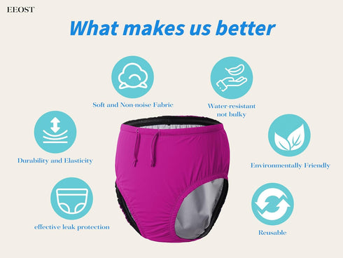 Waterproof Reusable Swim Diapers for Adults - Special Needs Swimwear for Incontinence, Unisex