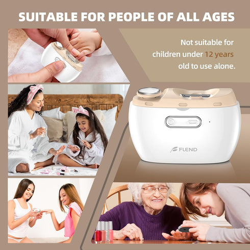 Bubbacare Trimmer 2 Electric Nail Clipper, Electric Nail Suitable for Children, Adults, and Elderly, Automatic Nail