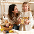 Sets 3-5 3 4 5 6 Toyssa Wooden Play Food for Kids Kitchen, Bakery Pretend Play Toy Food for Toddlers with Cutting Bread