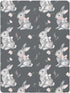 KICPOAY 52x28 Bunny Bow Flower Easter Toddler Bed Crib Sheets Baby Crib Sheets Cover for Soft Mini Crib Mattress