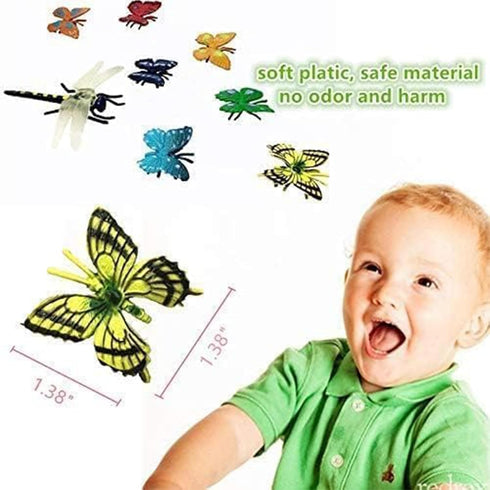 30 Pack Bug Toys, Fake Plastic Bugs and Insects for Kids, Halloween Birthday Party Favors, Goodie Bag Fillers