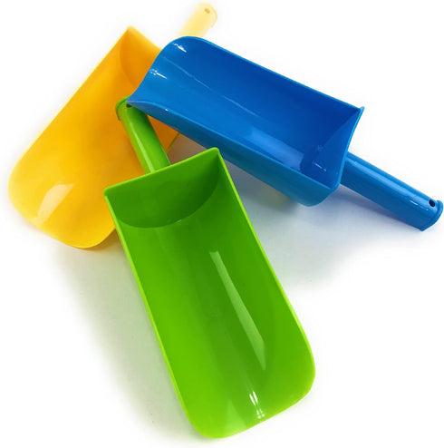 Matty's Toy Stop 9" Kids Short Handle Sand Scoop Plastic Shovels for