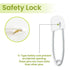 50 PCS Stainless Steel Diaper Pins with Plastic Safety Lock, Large Nappy Pins, 5.5cm x 1.1cm for Baby Cloth Diapers