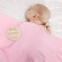 Set Set DRESHOW BQUBO Baby Girl Newborn Receiving Blankets with Bow Hat Headband Wooden Birth Announcement Card Newborn
