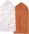 PHF 2 Pack Baby Hooded Towels, 100% Muslin Cotton Baby Bath Towel