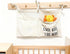 OldFarmBee 2 Cute Linen Baby Crib Hanging Storage Organizer, Pockets Nursery Playpen Cloth Bag with Strap, Minimalist