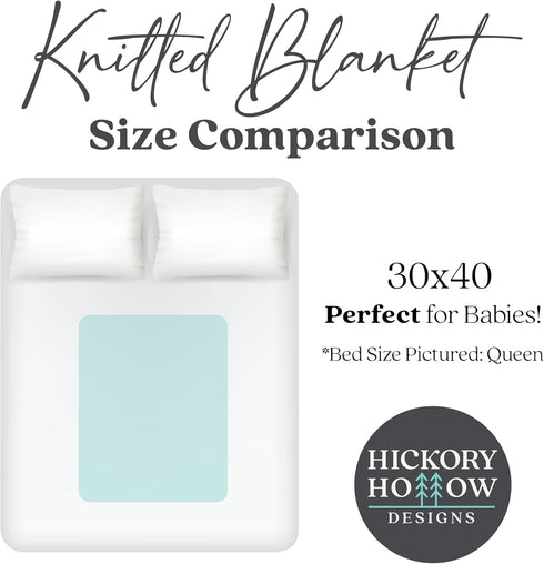 100% Hickory Hollow Designs Custom Baby Blanket, Embroidered, Custom, Cotton, Blue Baby Blanket, Receiving Blanket