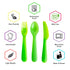 Kids Plastic Dinnerware Set of 36, Multi Color Flatware (Spoons, Forks, Knives), Reusable, BPA-Free, Dishwasher Safe