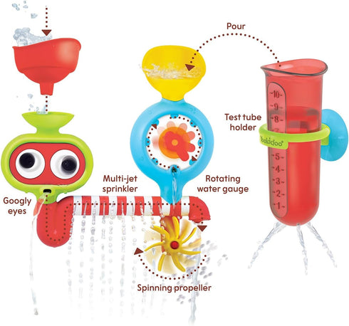 Yookidoo Baby Toddler Bath Wall Toy, Ages 1-3, Waterfall Spinning Gears & Rotating Googly Eyes