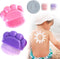 2Pcs Sunscreen Applicator for Kids - Sunblock Brush with Protective Case, Sun Lotion Applicator with Cleaning Pad