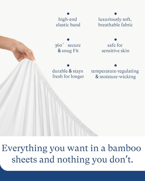 2-Pack, 9'' PurComfy Supersoft Crib Sheets Premium Bamboo Viscose Stretchy Fitted Crib Sheet, Hypoallergenic Breathable