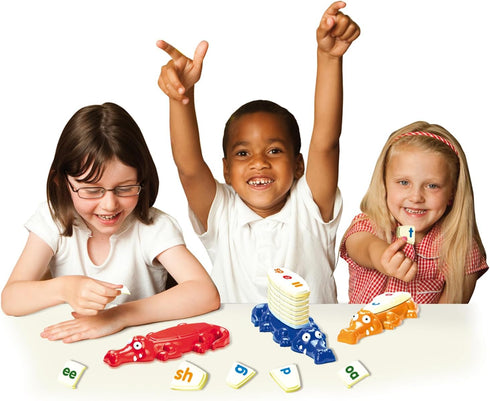 Junior Learning Spelligator Word Building Game, 75 Letter Tiles, Ages 5-9, Phonemic Awareness