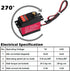 DS3225 Update Servo, DS3225MG 25Kg RC Digital Servo, Full Metal Gear with 25T Servo Horn Arm, PWM Control 270 Degree