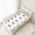 CZXW 52" 28" Cow Print Bows Crib Sheets Fitted x Natural Cotton Soft & Breathable for Baby Crib Mattress