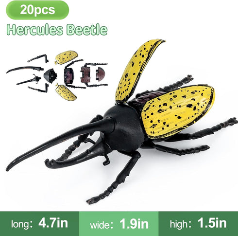 ECOHDT 7Pcs 3D Kids,1:1 5 6 7 8+ Set,Educational Lifelike Puzzles for Replica Insect Building Toys for Year Old Boys