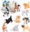 Volnau Dog Figurines Animal Toys - 10PCS Mini Puppy Figures for Kids, Toddlers Decorations, Educational Cake Topper Set