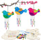 Fennoral 6 Pack 3D Bird Wind Chime Craft Kit for Kids Make