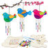 Fennoral 6 Pack 3D Bird Wind Chime Craft Kit for Kids Make