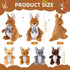 5 16 Inch Mommy 4 PCS Kangaroo Stuffed Animal, Stuffed Kangaroo Plush Toy with Babies Insides, Kangaroos with Joey
