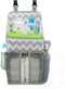 Chevron Pattern Diaper Caddy and Nursery Organizer for Newborn Baby Essentials, Multiple Pockets for Storage