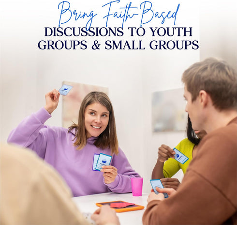 200 Christian Conversation Cards Game - Faith-Based Conversation Starters for Bible Games Study, Youth Groups & Family
