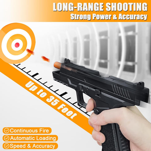 8+ Automatic Shell Ejecting Toy Gun Pistol, Soft Bullet Toy Gun for Boys, Education Model Realistic Toy Pistol Shooting