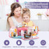 Playset, Set 3 4 5 6 MITCIEN Dollhouse DIY Pretend Portable Caravan Camper Bus Toy Kit with Little Critters Bunny Dolls