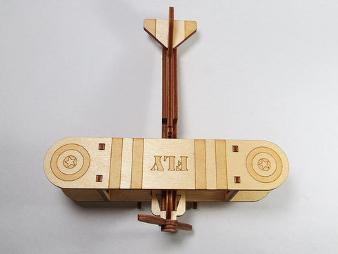 StonKraft Wooden 3D Glider Aeroplane Retro Plane Model - Easy to Assemble Home Decor, Construction Toy, School Project