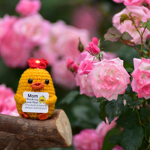 Mommy 01) Funny Crochet Handmade Emotional Ducks Gifts for Mom Mothers Day Mental Support Mother Birthday Christmas