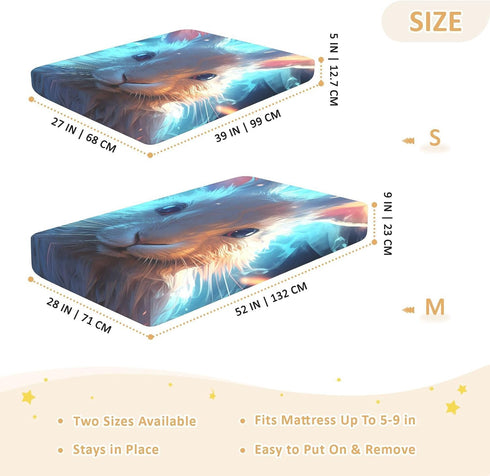 Bseiialft 52 28 Blue Rabbit Flames Crib Sheets for Boys Girls Soft and Breathable Cotton Baby Sheets for Standard Crib