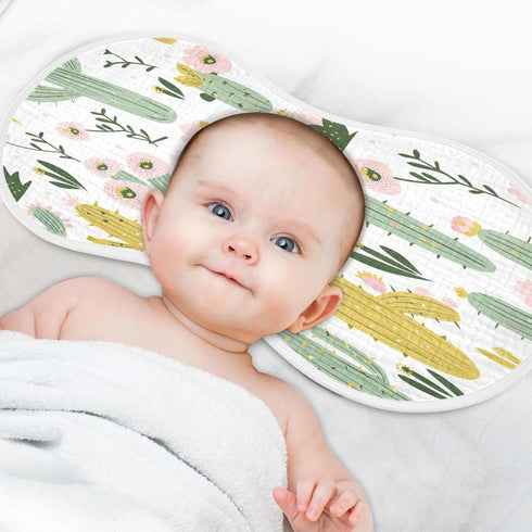 YETTASBIN Cactus Muslin Baby Burp Cloth, Super Soft Absorbent Cotton Burp Rag Baby Bibs Feeding Cloth for Newborn Boys