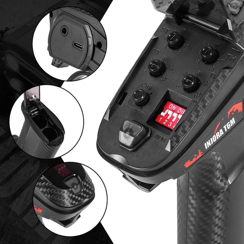 INT-T6M 2.4GHz 6CH 1/24 1/18 Upgrade(T6M) INJORA Digital Radio Micro Transmitter Remote Control with Receiver for RC