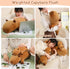SQEQE Weighted Capybara Plush, Soft Capybara Stuffed Animal for Anxiety, Cute 9.8 Inch Pillow Toy Gift for Kids